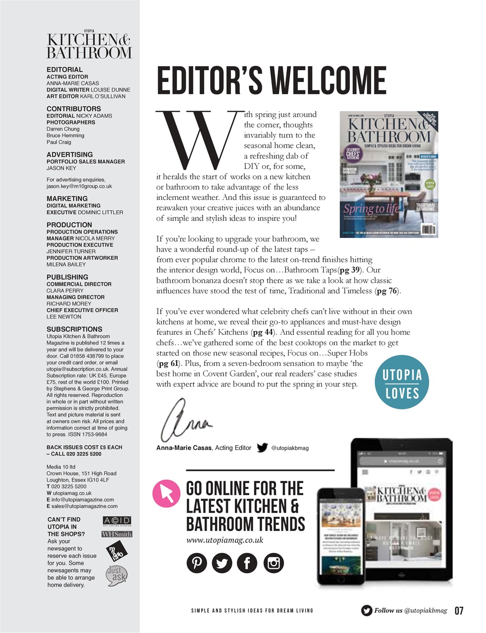 Utopia Kitchen & Bathroom Preview Pages