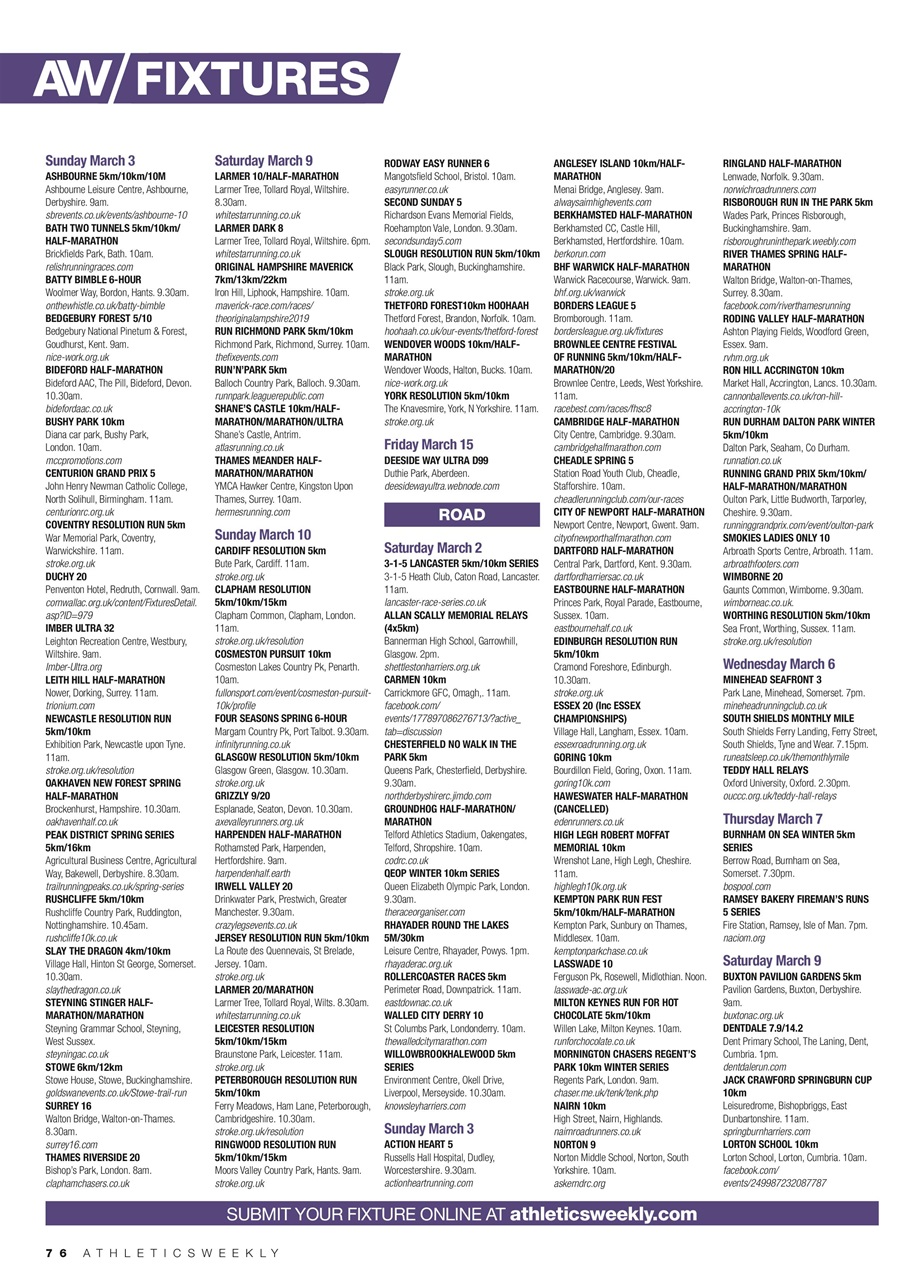 AW – Athletics Weekly Magazine Preview Pages