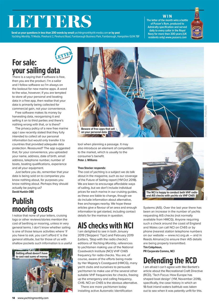 Yachting Monthly Preview Pages