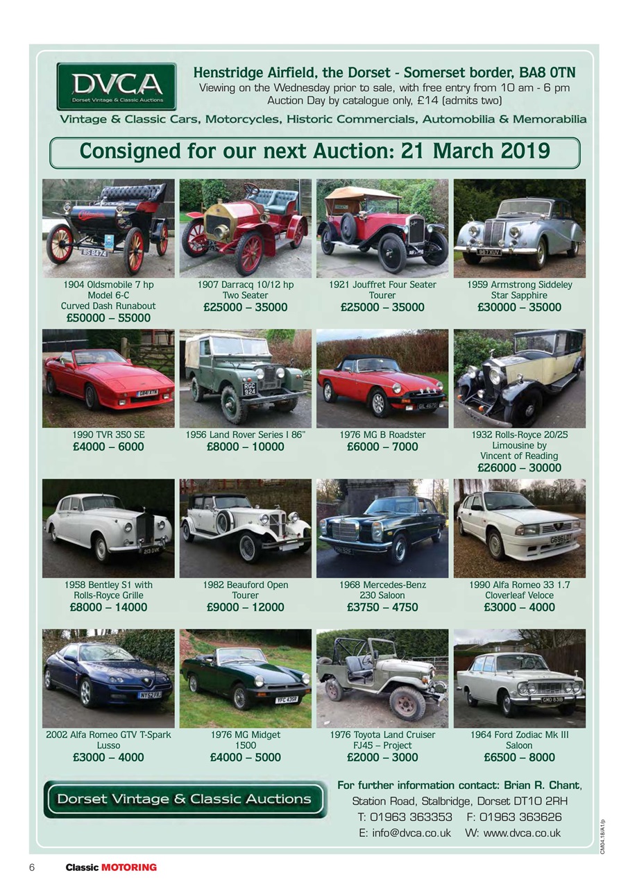 Classic Motoring Preview Pages
