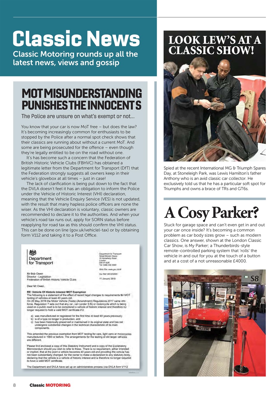 Classic Motoring Preview Pages