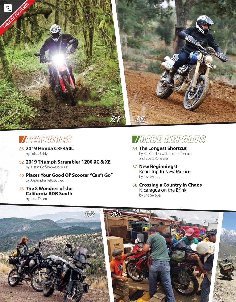 Adventure Motorcycle Preview Pages