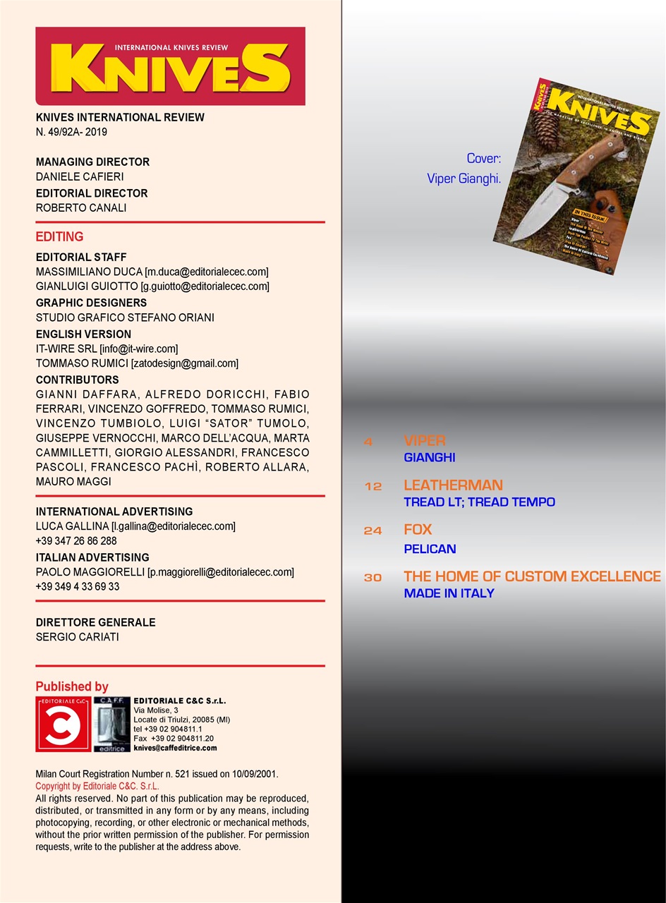 KNIVES INTERNATIONAL Preview Pages