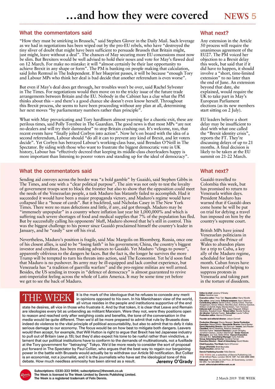 The Week Preview Pages