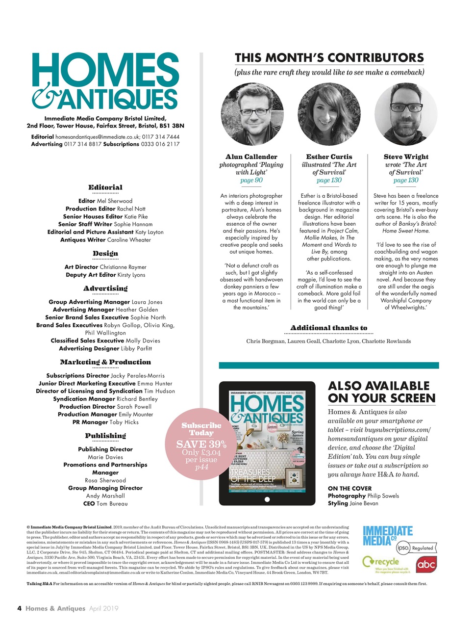 Homes & Antiques Magazine Preview Pages