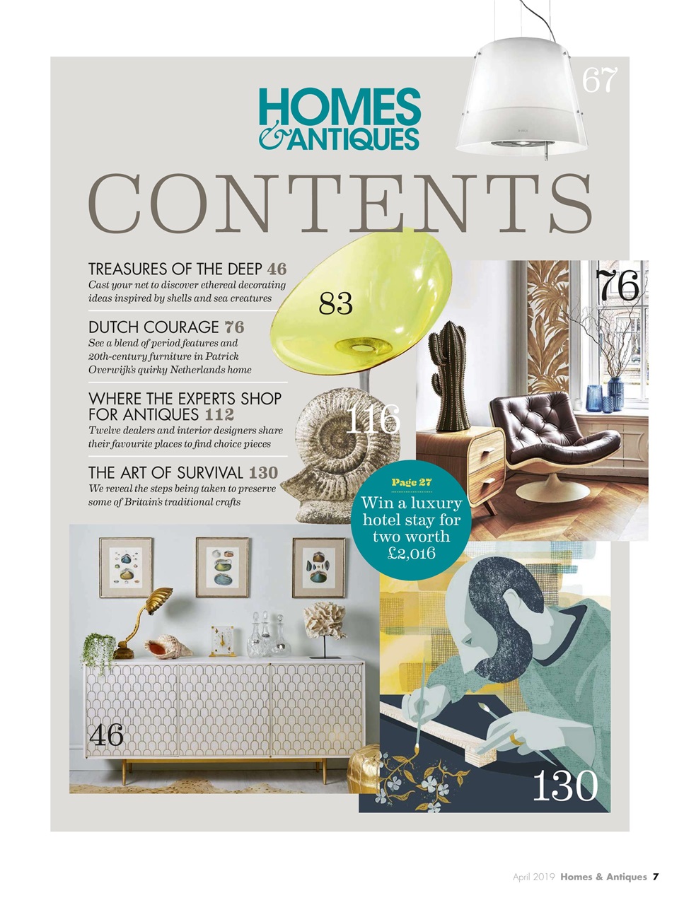 Homes & Antiques Magazine Preview Pages
