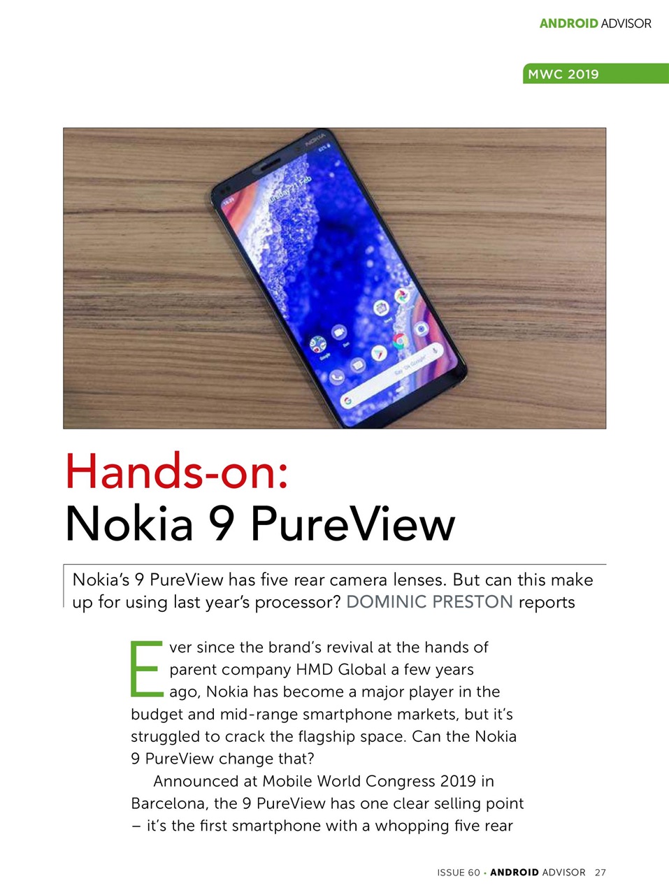 Android Advisor Preview Pages