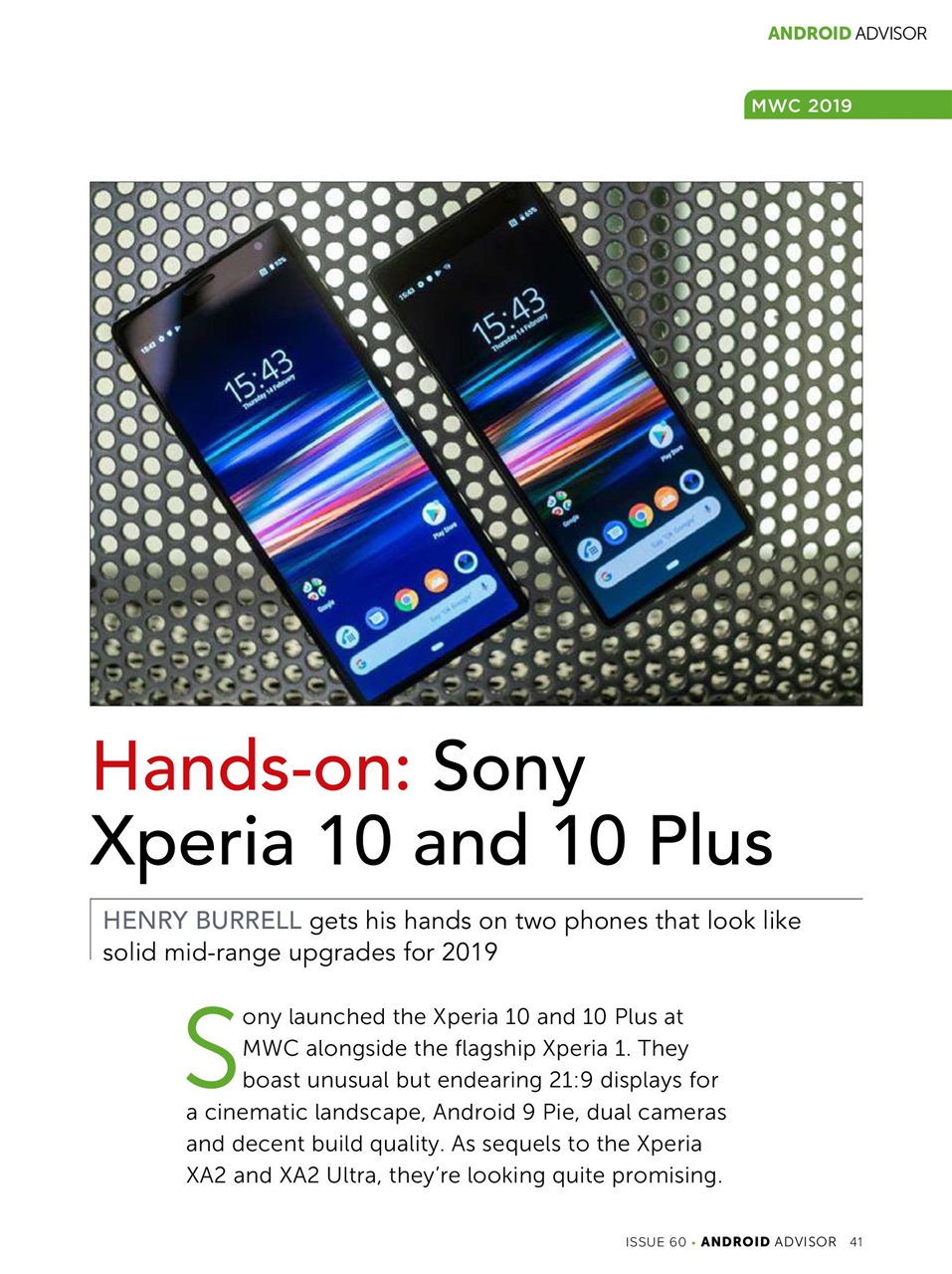 Android Advisor Preview Pages