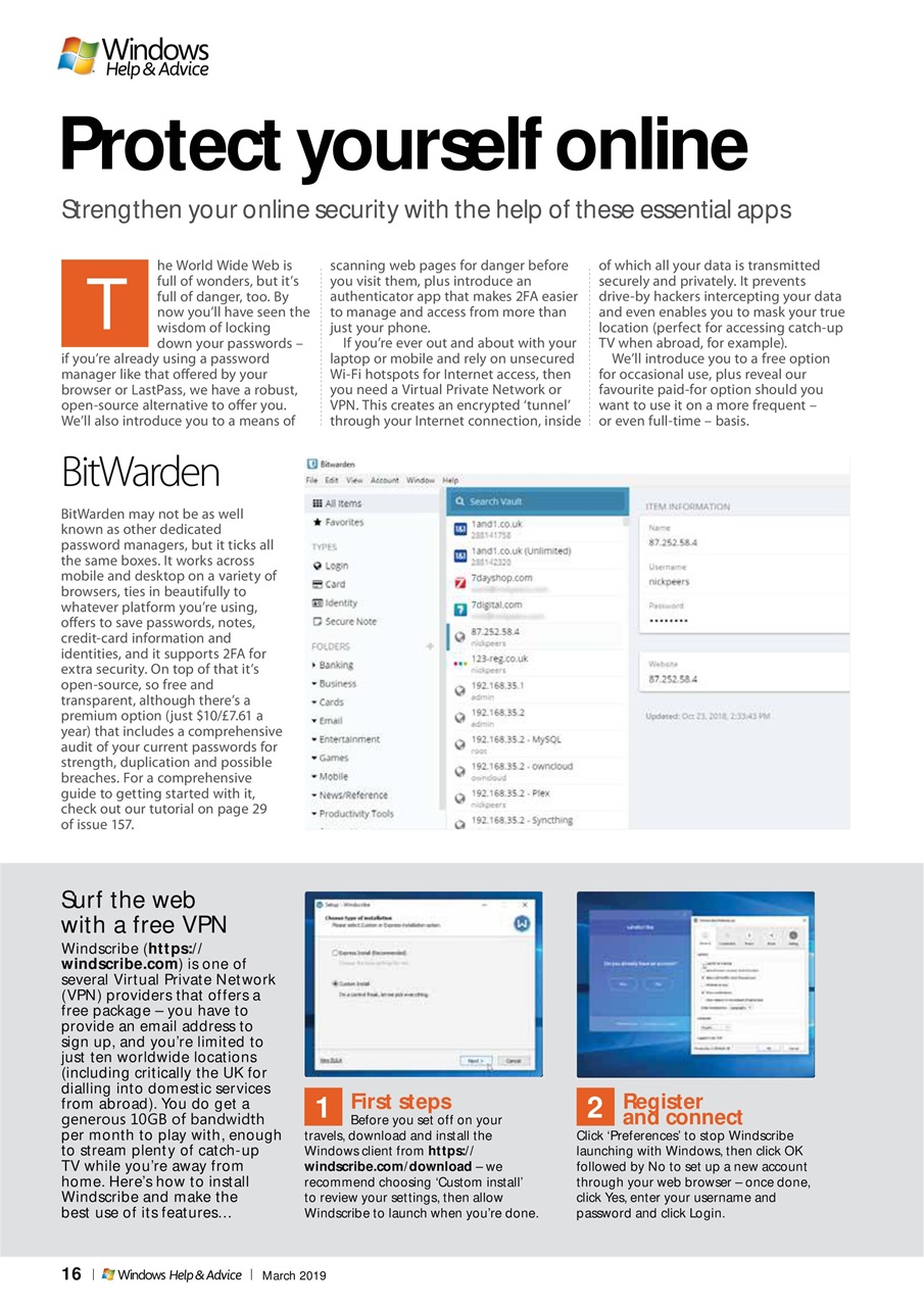 Windows Help & Advice Preview Pages