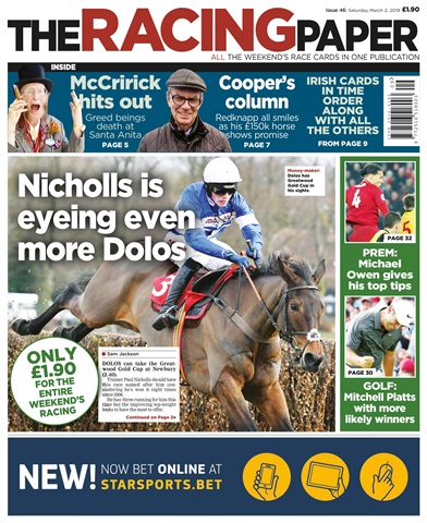The Racing Paper issue 2nd March 2019