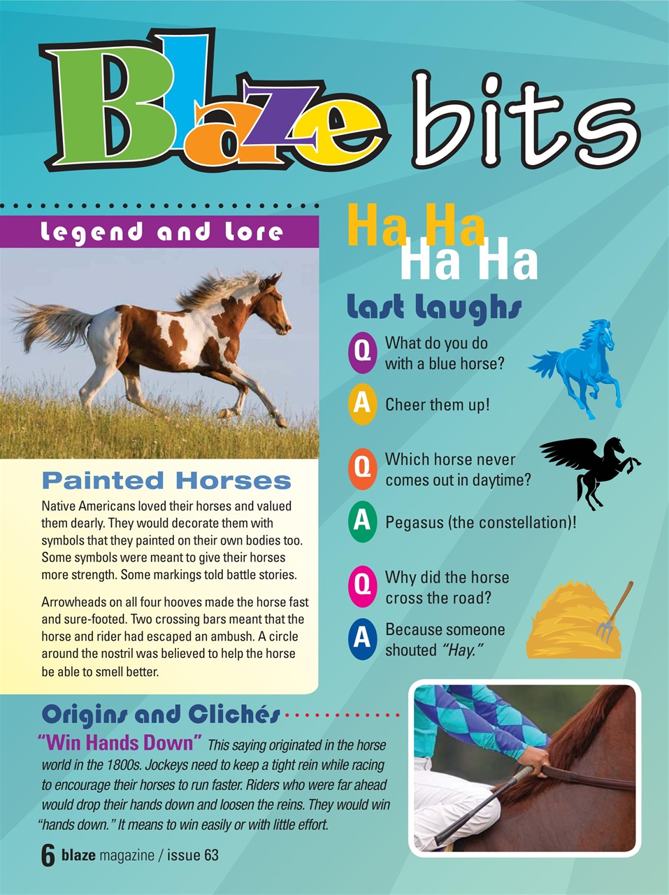 Blaze Magazine For Horse Crazy Kids Preview Pages