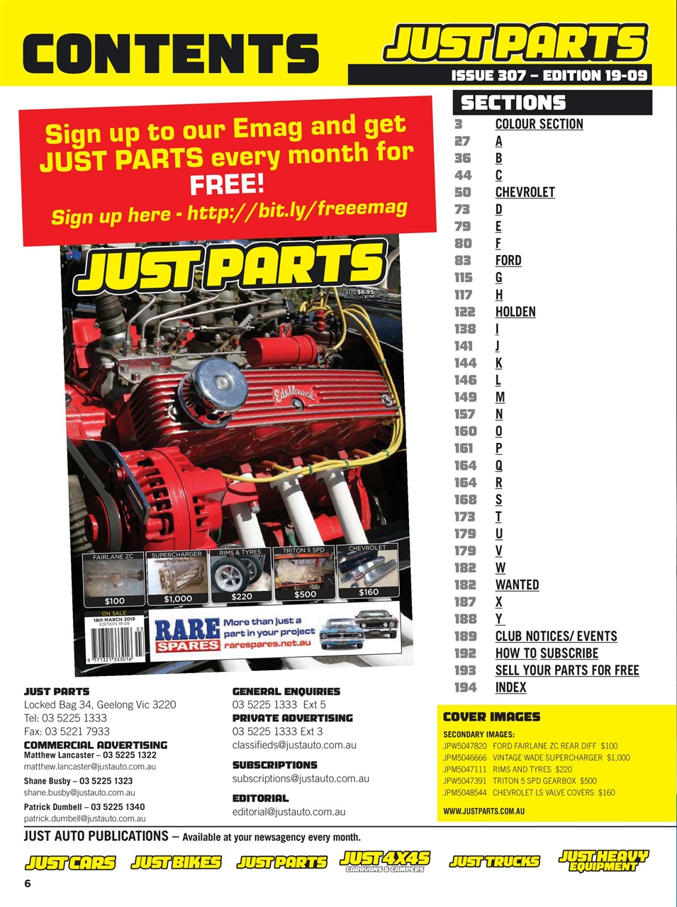 JUST PARTS Preview Pages