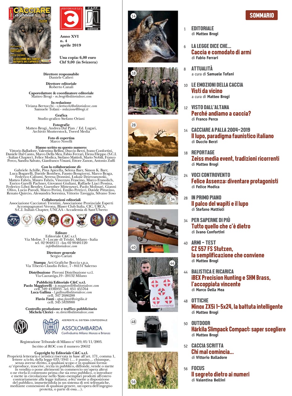 Caccia Magazine Preview Pages