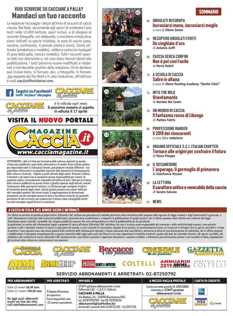Caccia Magazine Preview Pages
