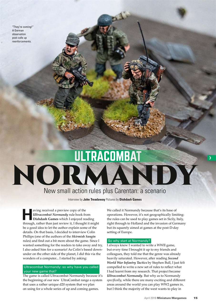 Miniature Wargames Preview Pages