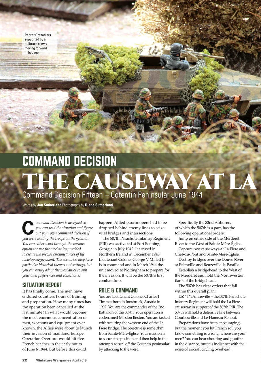 Miniature Wargames Preview Pages