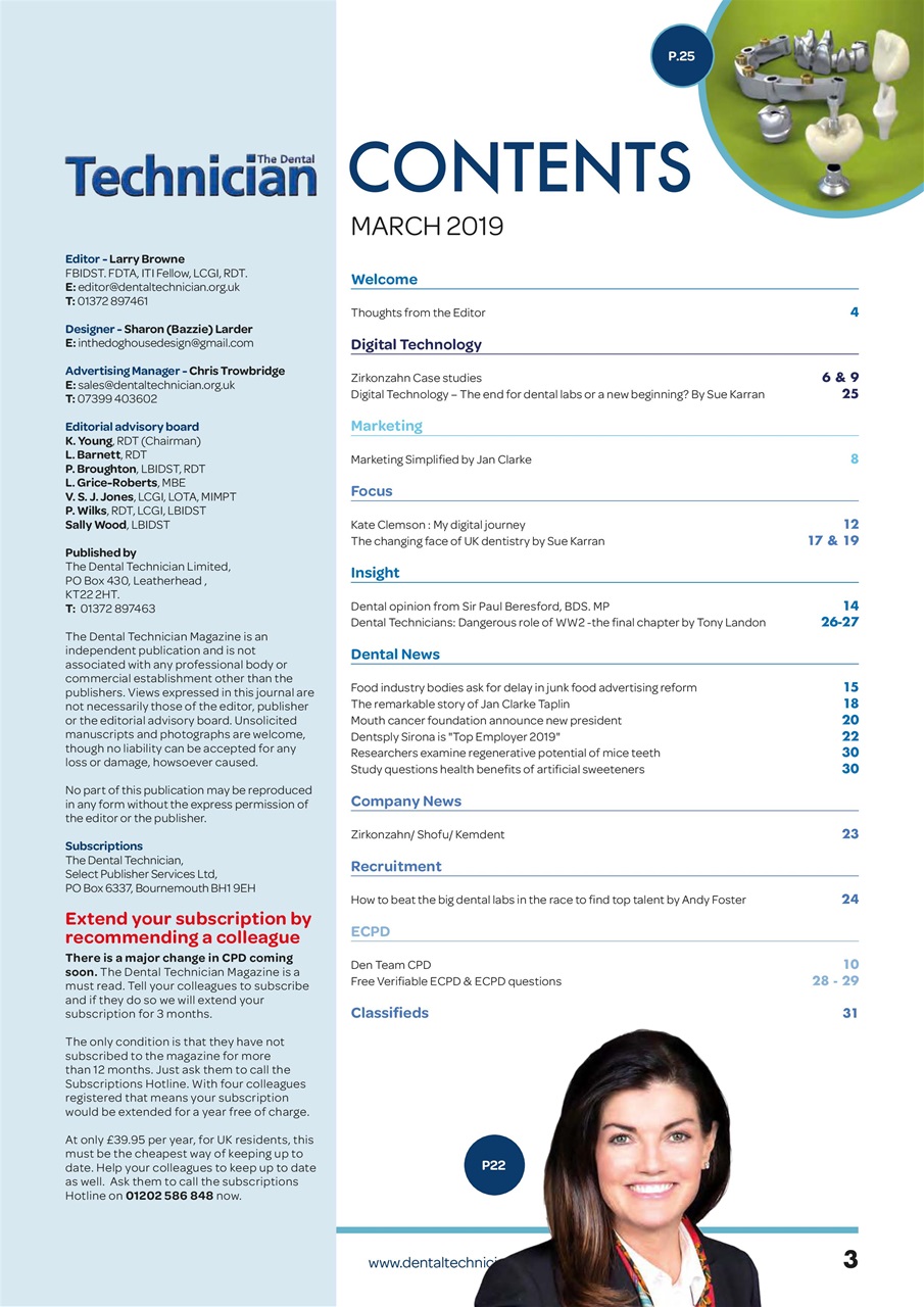 The Dental Technician Magazine Preview Pages