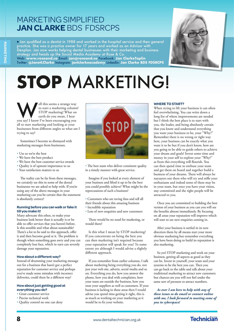 The Dental Technician Magazine Preview Pages