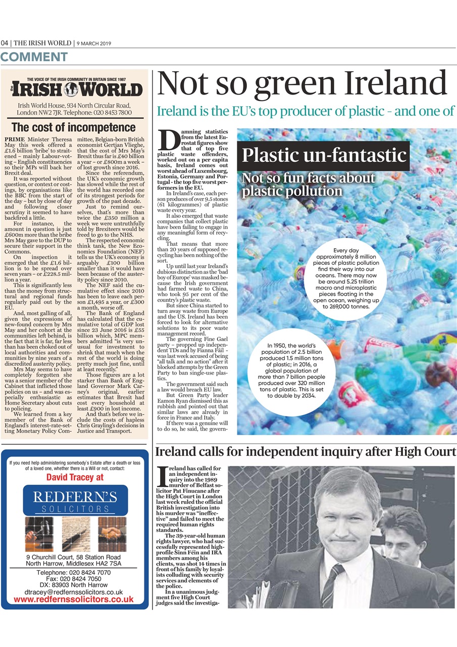 Irish World Preview Pages