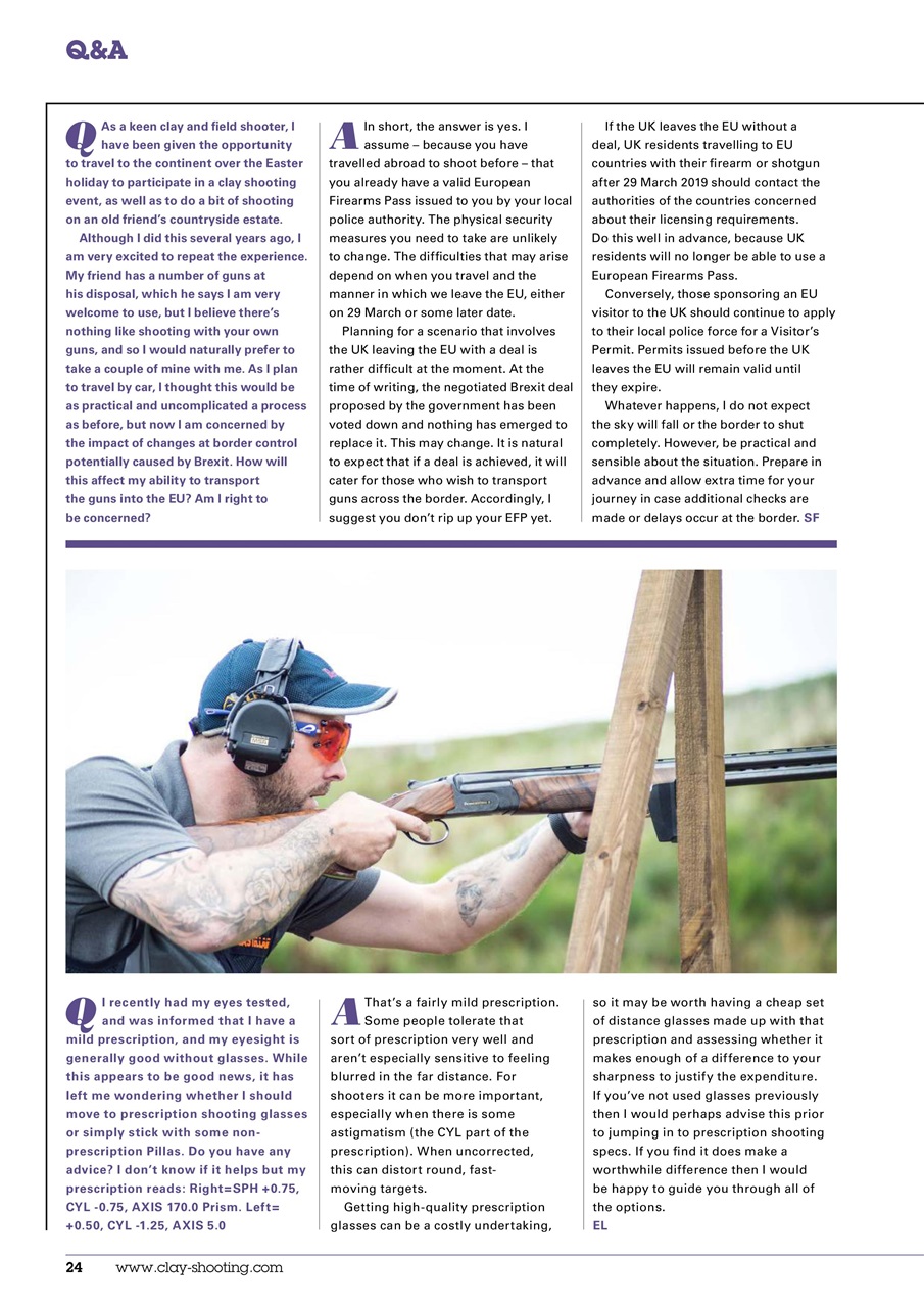 Clay Shooting Preview Pages