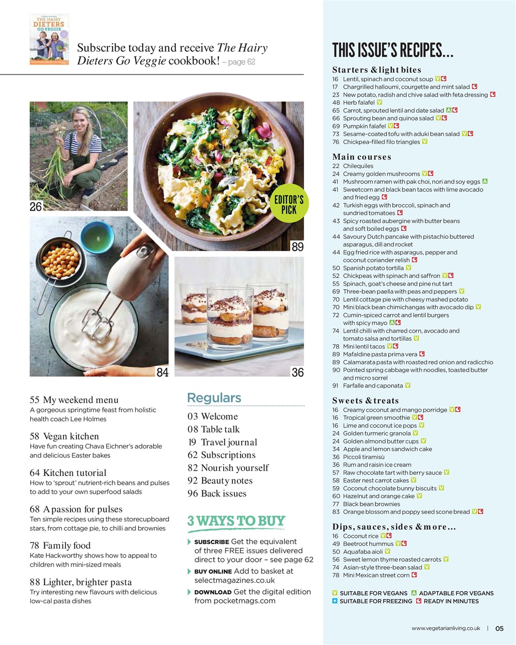 Vegetarian Living Preview Pages