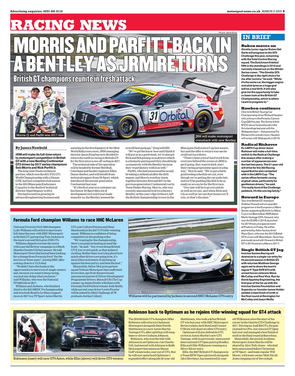 Motorsport News Preview Pages