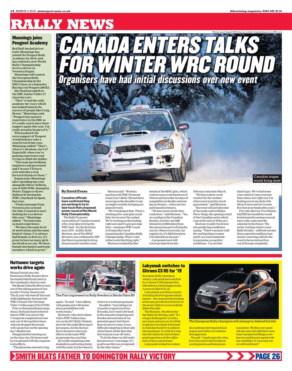 Motorsport News Preview Pages