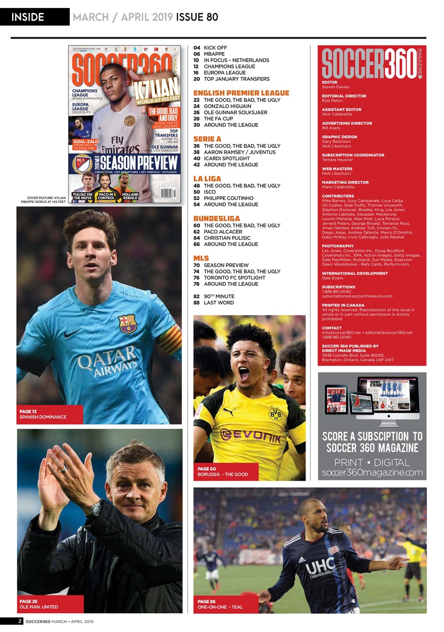 Soccer 360 Preview Pages