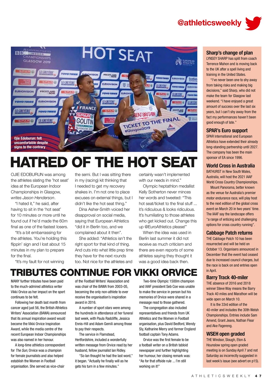AW – Athletics Weekly Magazine Preview Pages