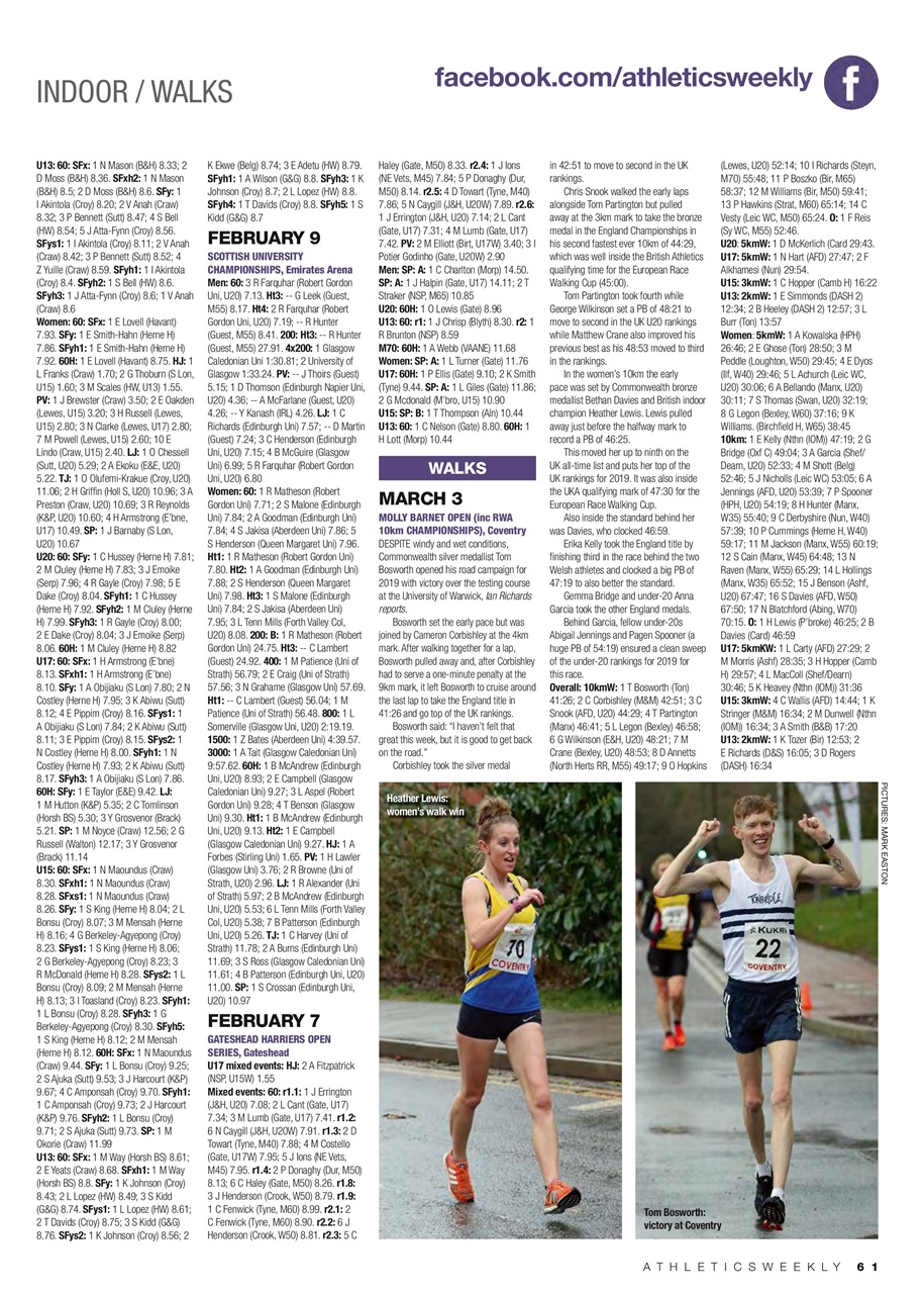 AW – Athletics Weekly Magazine Preview Pages