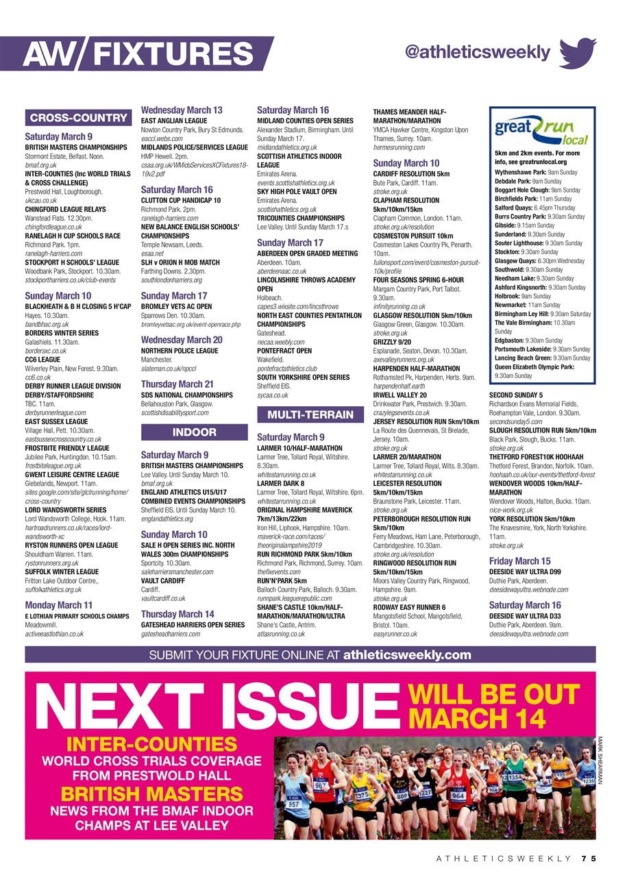 AW – Athletics Weekly Magazine Preview Pages