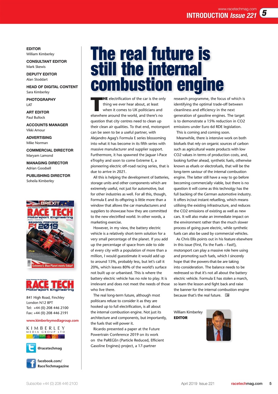 Race Tech Preview Pages