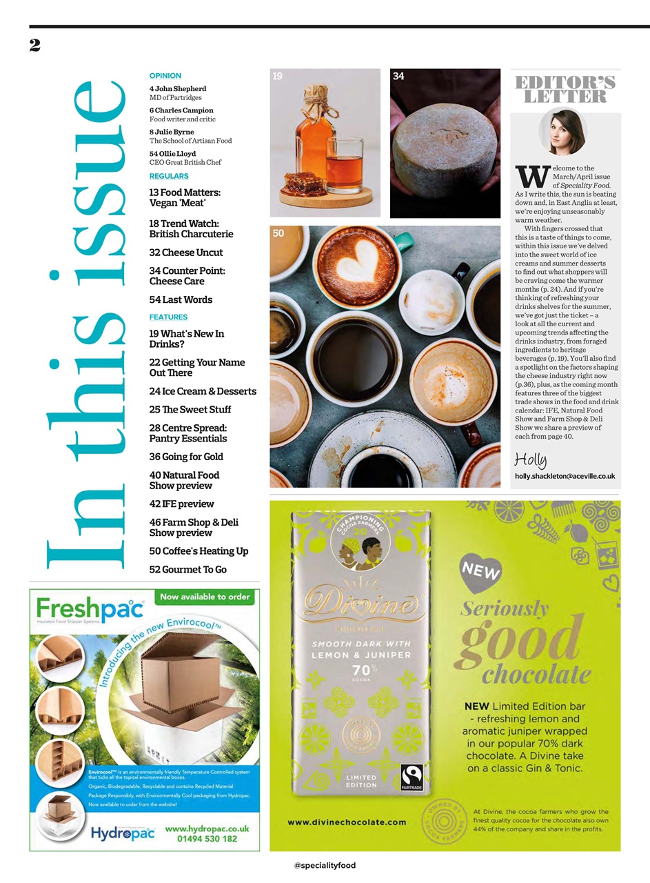 Speciality Food Preview Pages