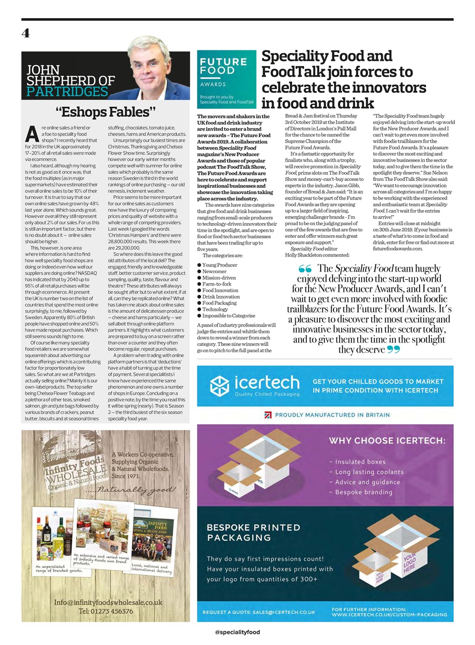 Speciality Food Preview Pages