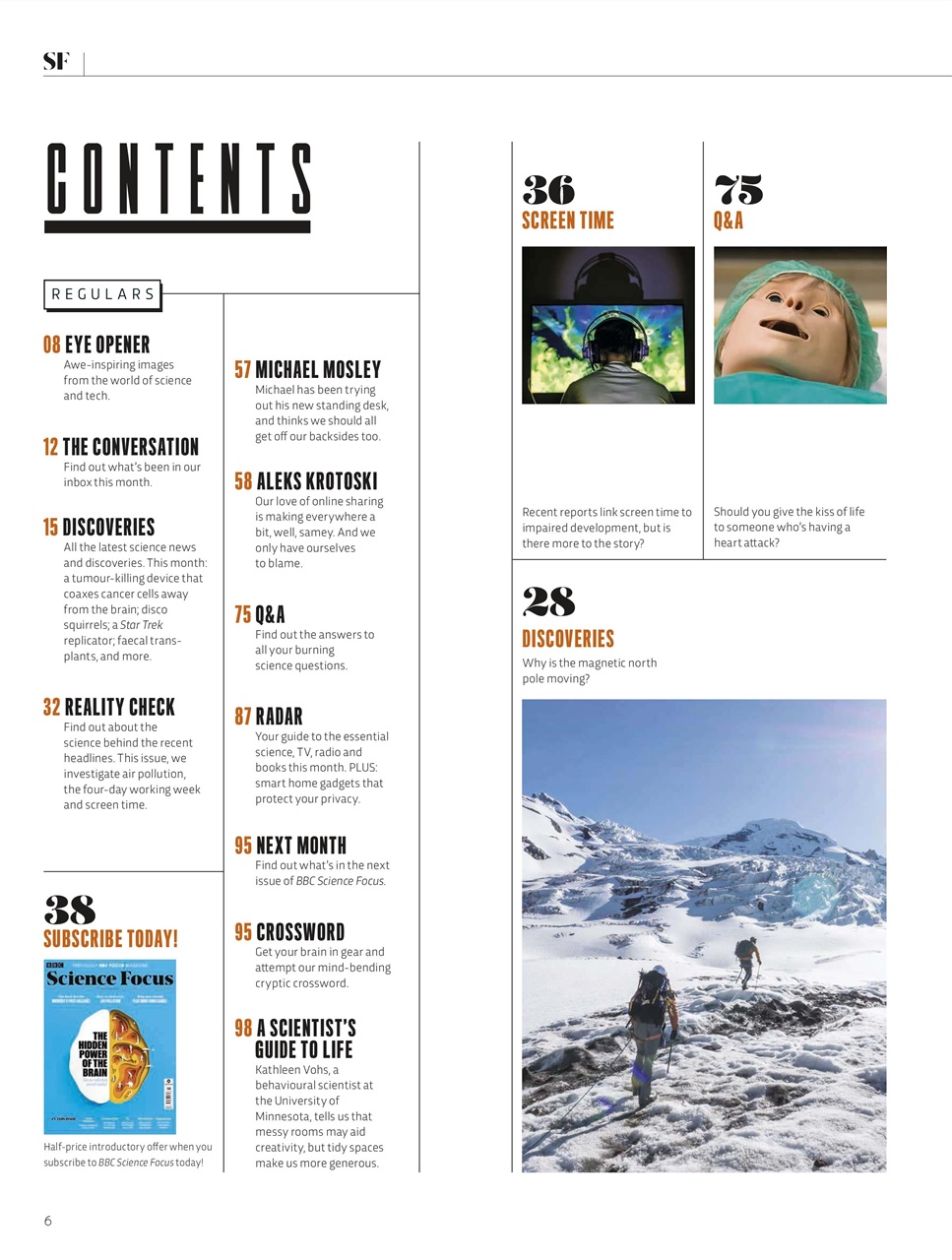 BBC Science Focus Magazine Preview Pages