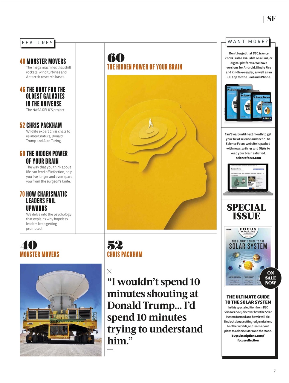 BBC Science Focus Magazine Preview Pages