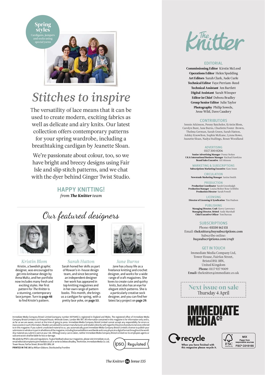 The Knitter Preview Pages