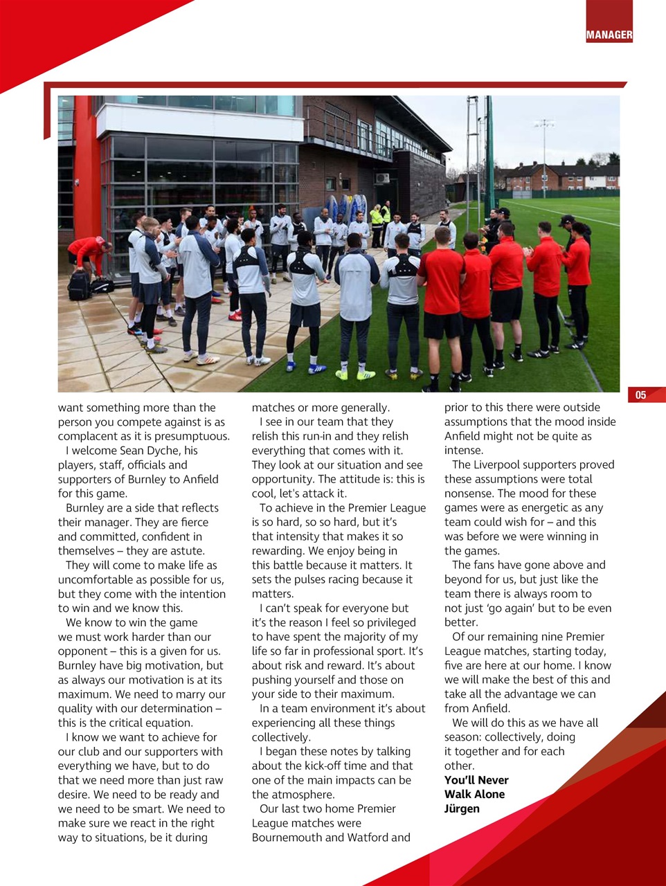 Liverpool FC Programmes Preview Pages
