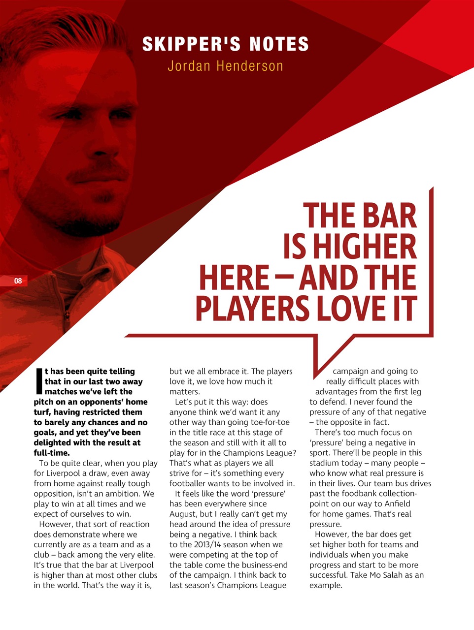 Liverpool FC Programmes Preview Pages