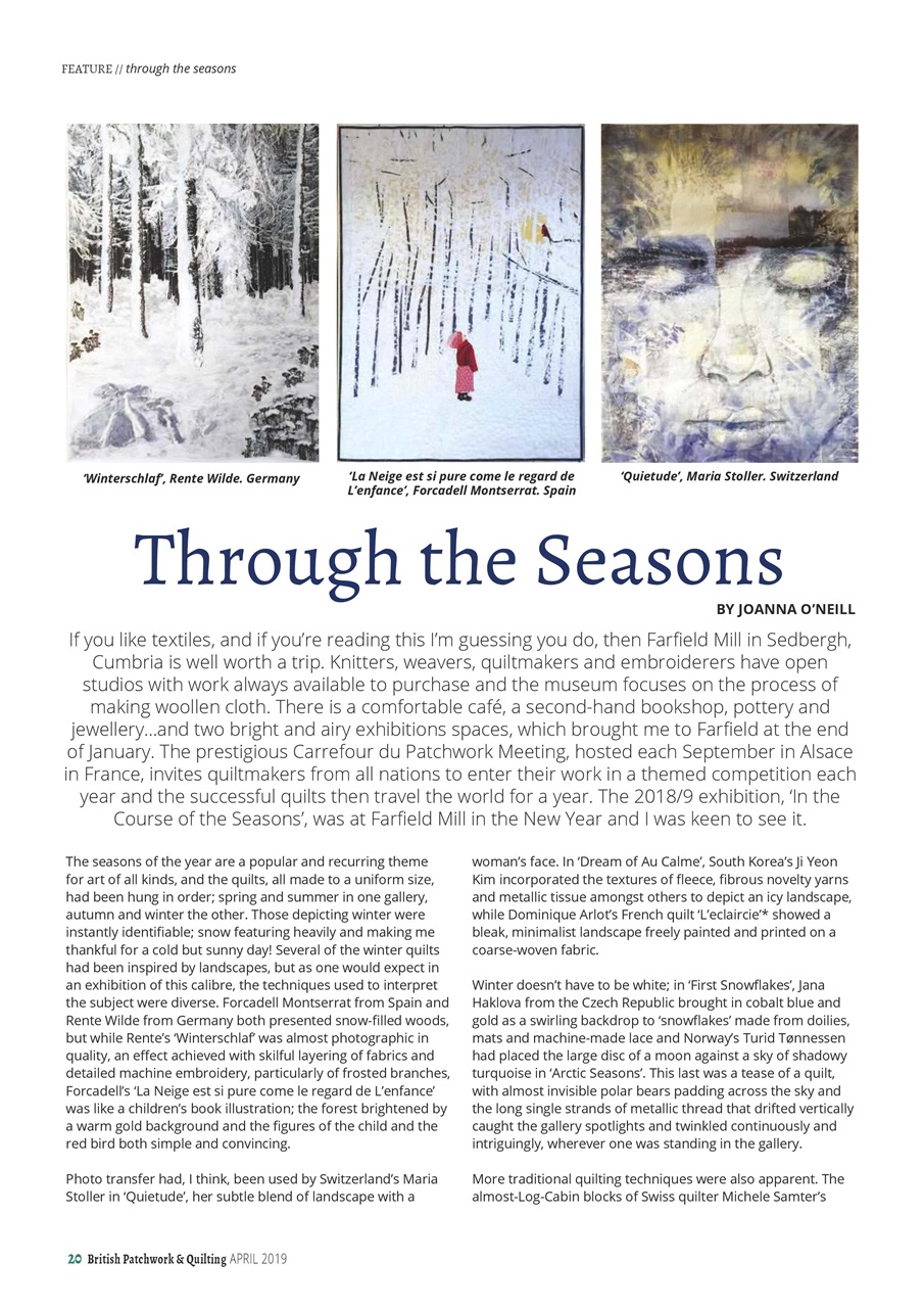 Patchwork and Quilting Preview Pages