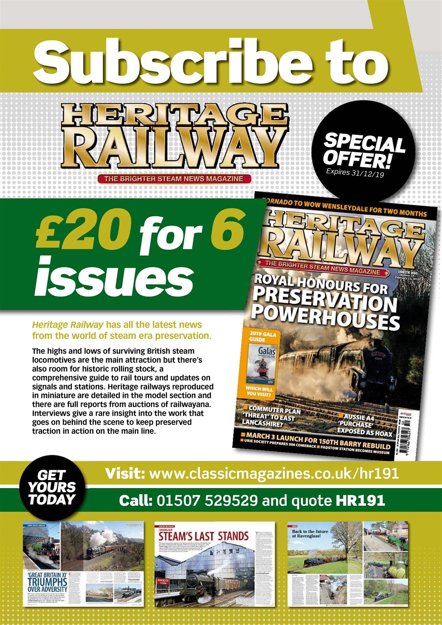 Heritage Railway Preview Pages