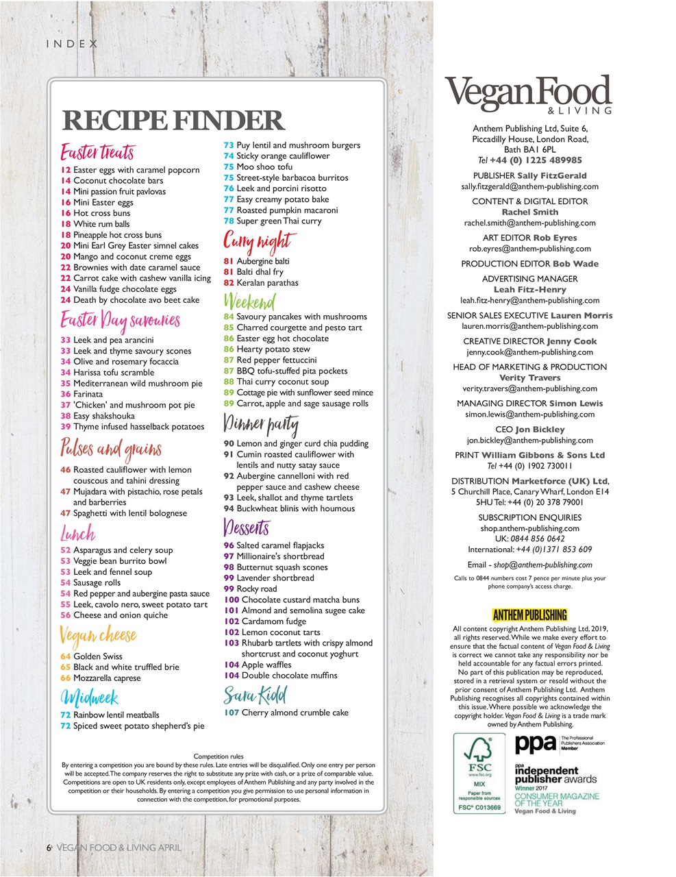 Vegan Food & Living Magazine Preview Pages