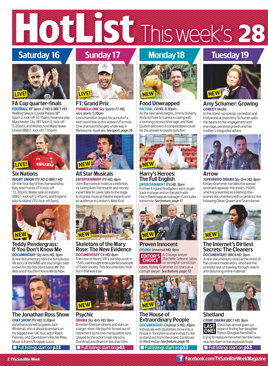 TV & Satellite Week Preview Pages