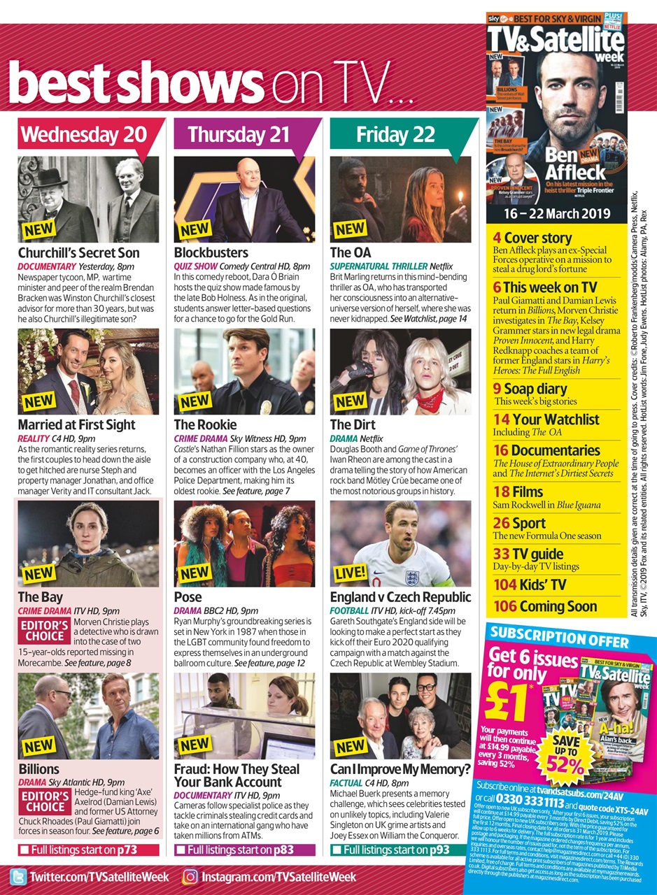 TV & Satellite Week Preview Pages