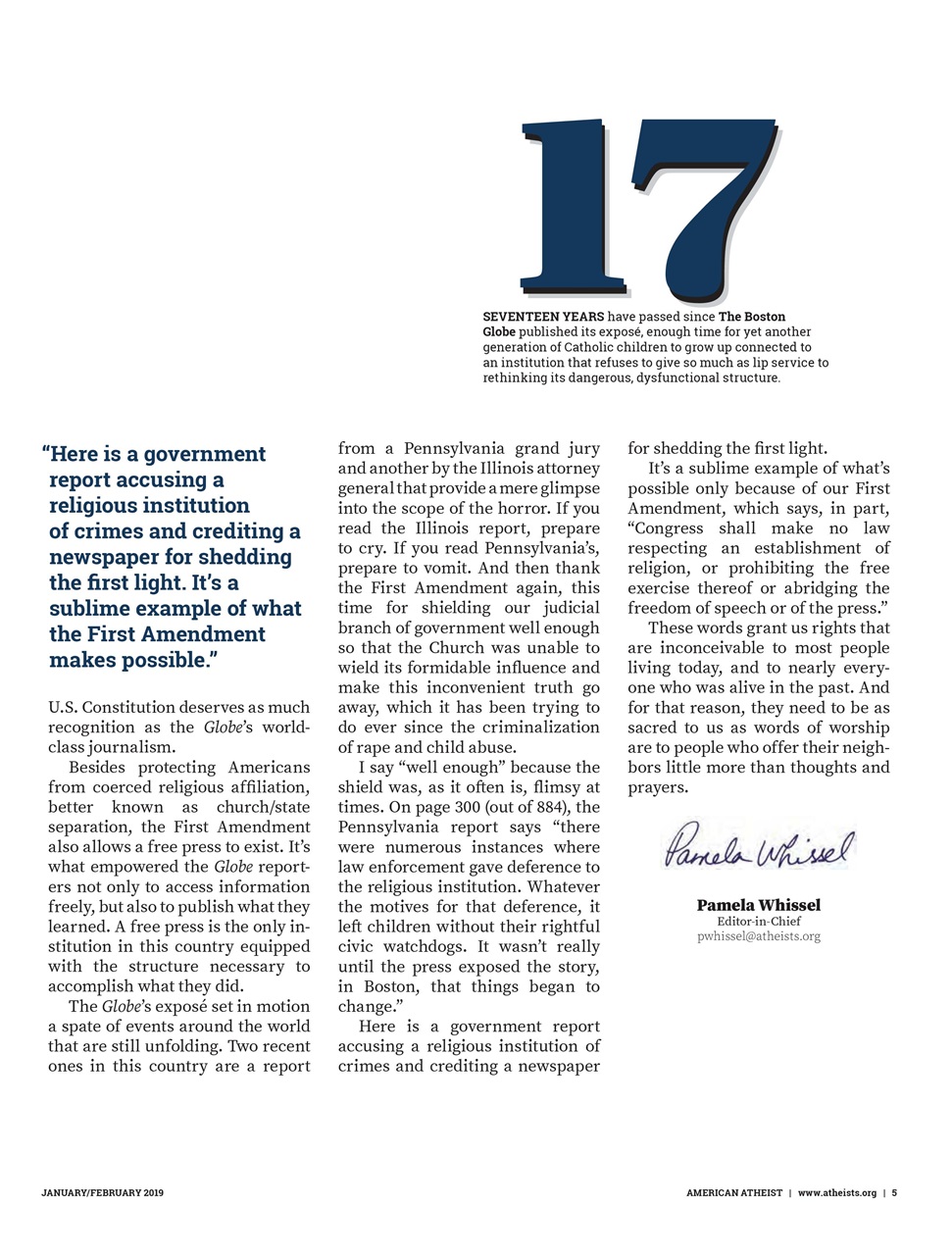 American Atheist Preview Pages