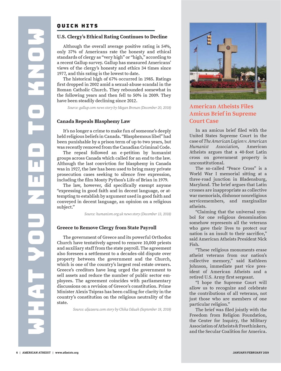 American Atheist Preview Pages