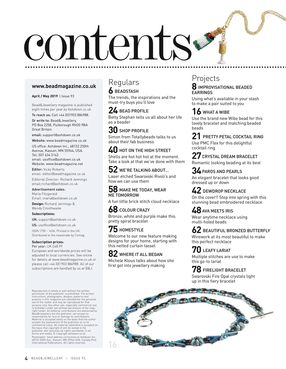 Bead & Jewellery Magazine Preview Pages