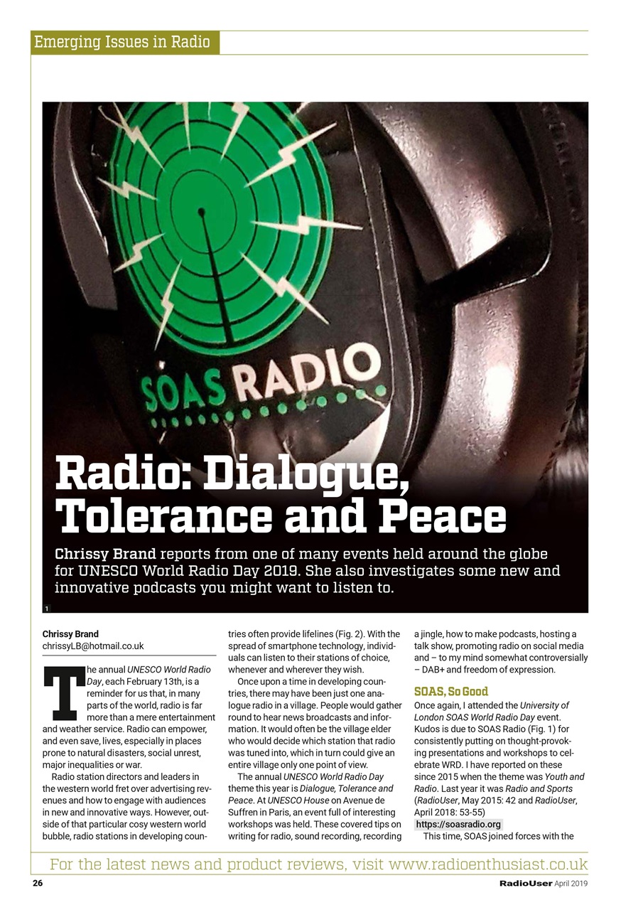 Radio User Preview Pages