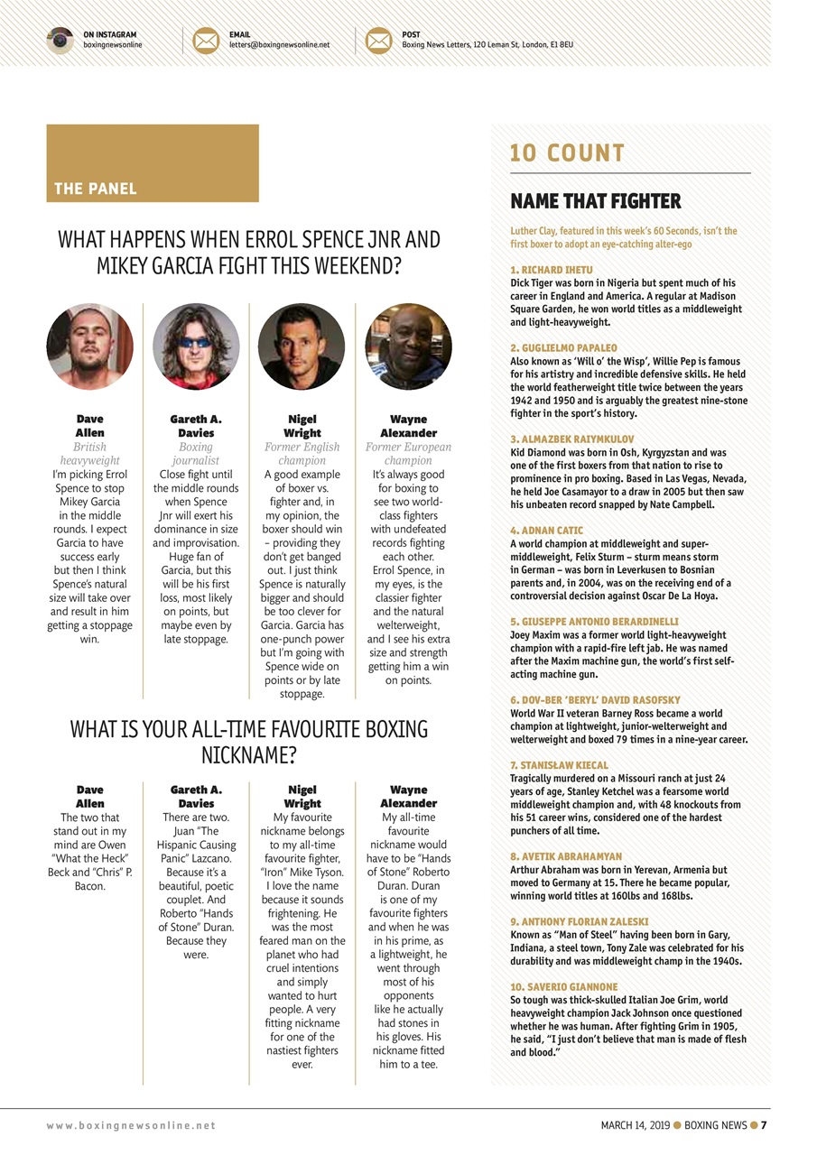 Boxing News Preview Pages