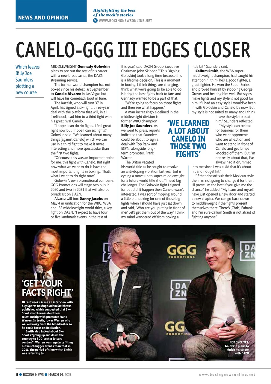Boxing News Preview Pages